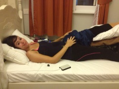 Hanging out in the hostel. Unable to walk, but still had no idea what was wrong.